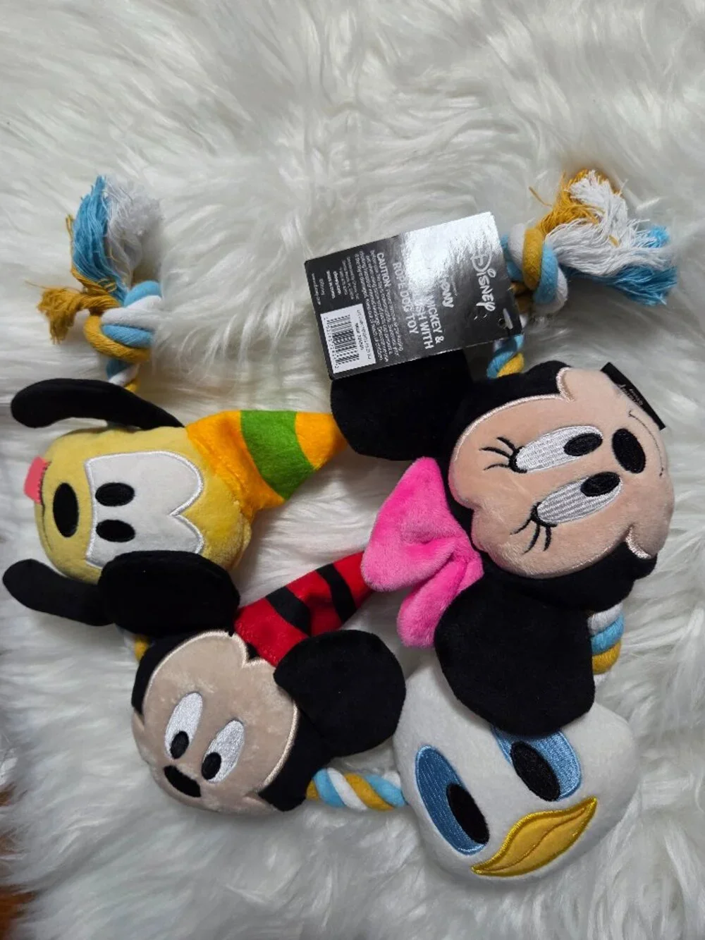 Chewy x Disney Birthday Mickey & Friends Plush Rope Dog Toy